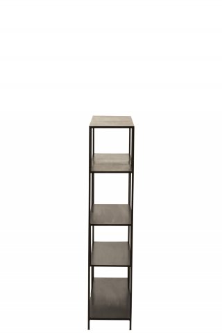 Étagère haute rectangulaire 5 niveaux irréguliers DEZI en métal noir.